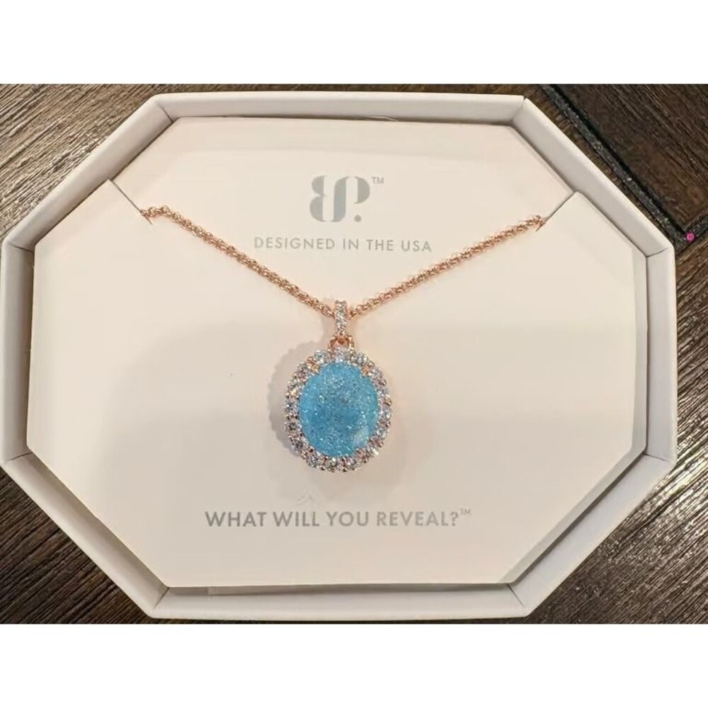 2424 Blue on Gold Necklace